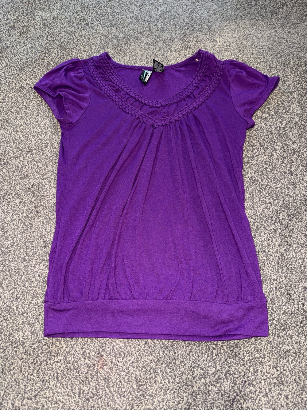 Weavers Purple Peasant Babydoll Y2K Shirt